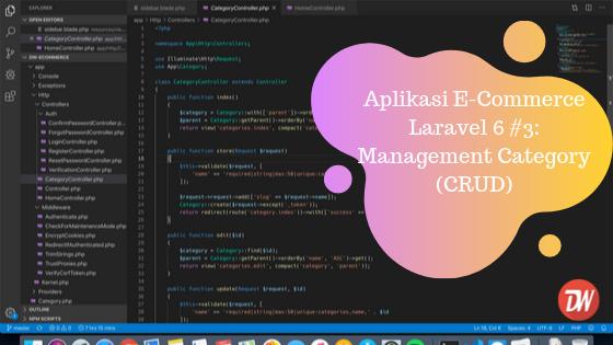 Aplikasi E-Commerce Laravel 6 #3: Management Category (CRUD)