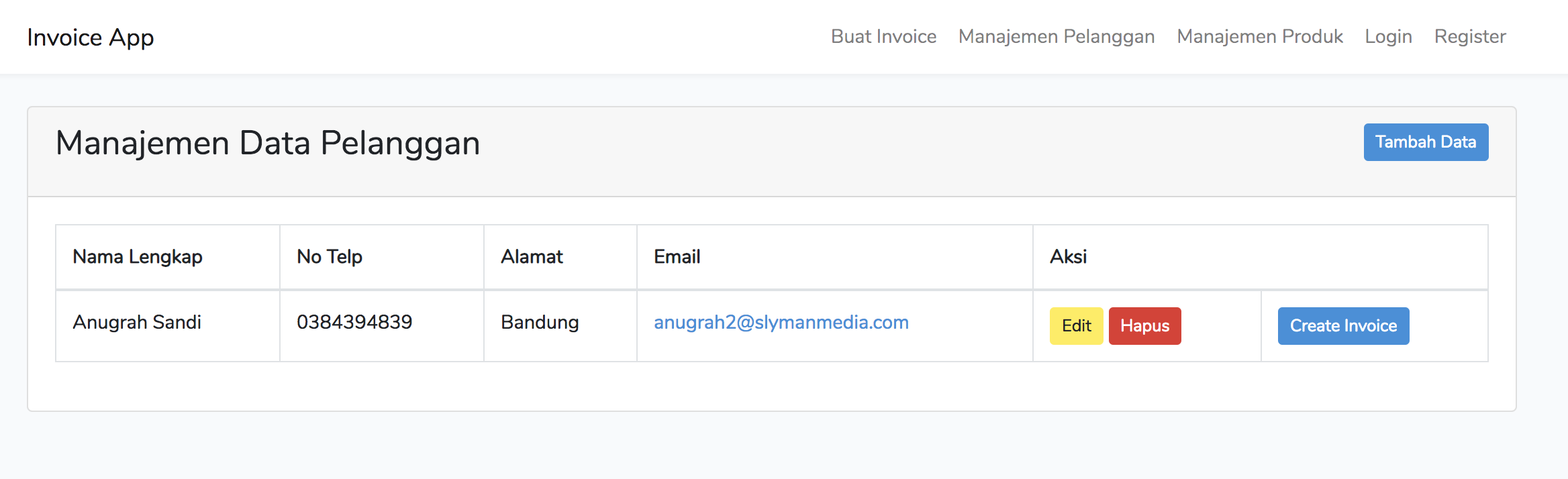 invoice form laravel #4: Membuat Laravel Invoice Aplikasi Create Invoice 5.7